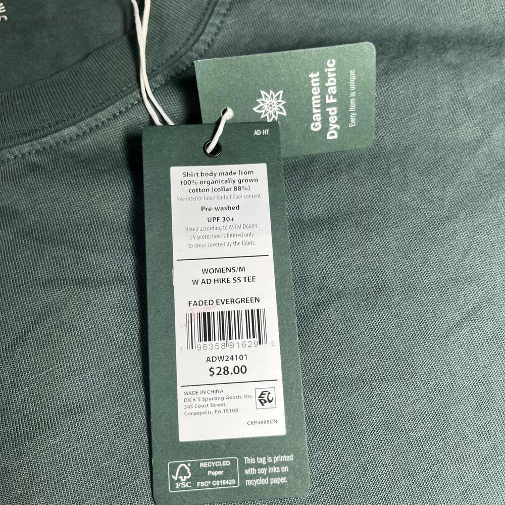 NWT Alpine Design UPF sun protection Women's Medium Faded Evergreen T-Shirt - Picture 3 of 5